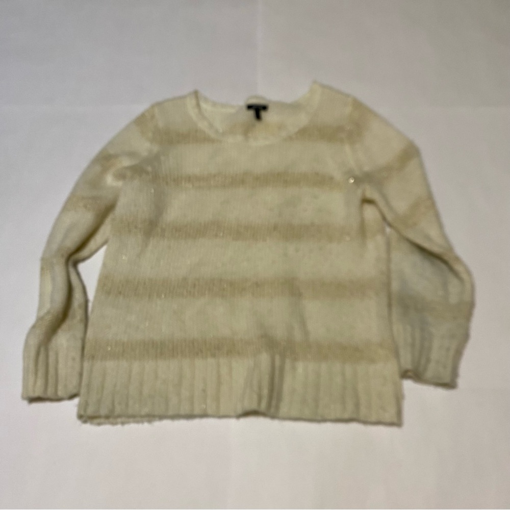 ⭐️ Apt. 9 Cream Striped Sweater size extra large🍁 - Picture 2 of 5